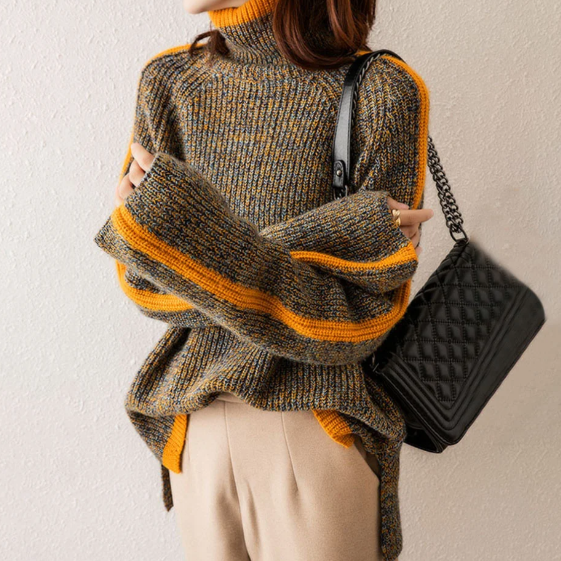 R&B | Gestrickter Rollkragenpullover