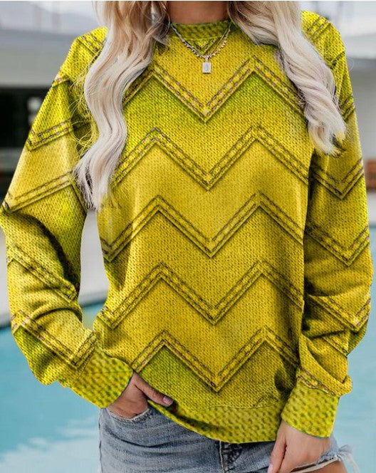 R&B | Lässiges Sweatshirt mit Zigzag-denimlook Weich und Trendy Perfekt für Den Alltag
