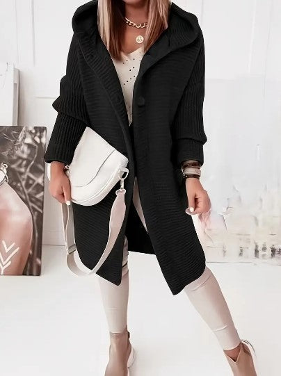 R&B | Lockere Kapuzenjacke mit langen Ärmeln