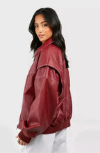 Rote Oversize jacke