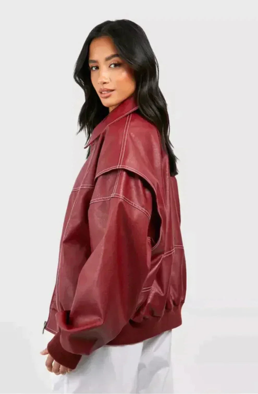 Rote Oversize jacke