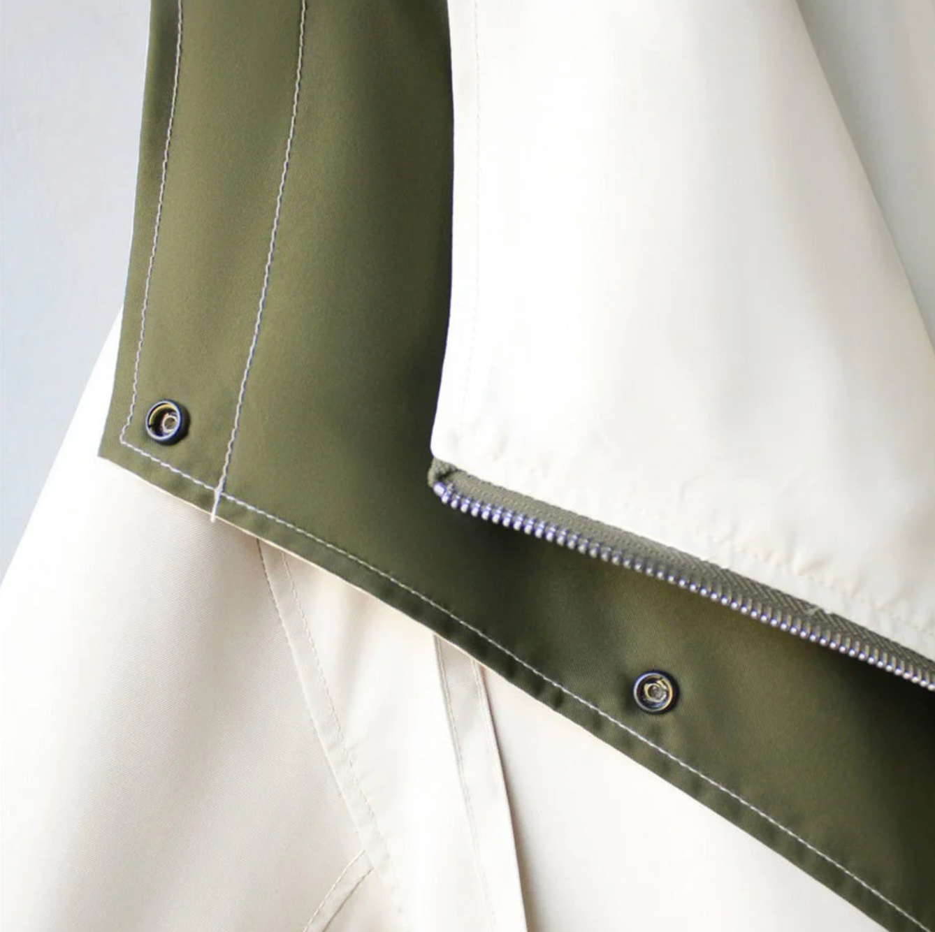 R&B | Zweifarbige Jacke mit Weiter Kragen Leicht und Modern