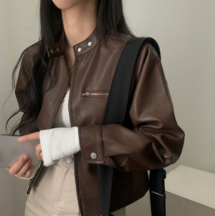 R&B | Retro-Jacke mit Stehkragen und Reißverschluss