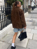 R&B | Braune Wildlederjacke Zeitlos und Elegant Perfekt für Übergangszeiten