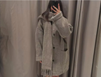 R&B | Bequeme Damen-Cardigan mit Eingebautem Schal
