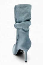R&B | Elyce Denim-Stiefel mit Hohem Absatz für Damen