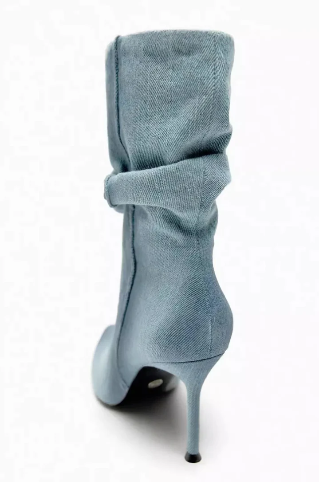 R&B | Elyce Denim-Stiefel mit Hohem Absatz für Damen