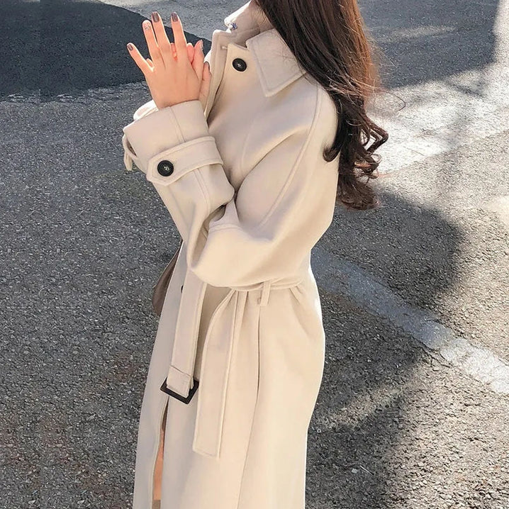 R&B | Eleganter Wintermantel für Damen, Lang und Warm