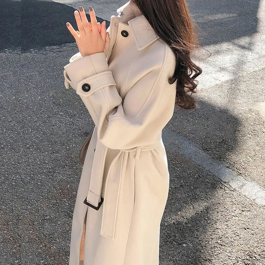 R&B | Eleganter Wintermantel für Damen, Lang und Warm