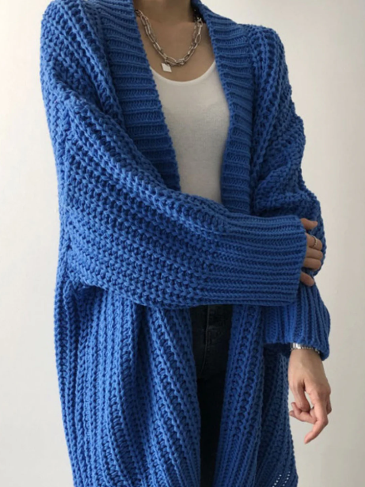 R&B | Stilvolle Lange Damen-Strickjacke