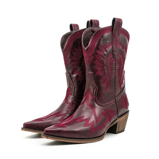R&B | Klassische Western-Cowboystiefel Aus Leder für Damen