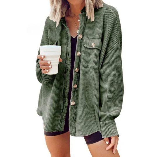 R&B | Cordjacke Mit Unregelmäßiger Kapuze
