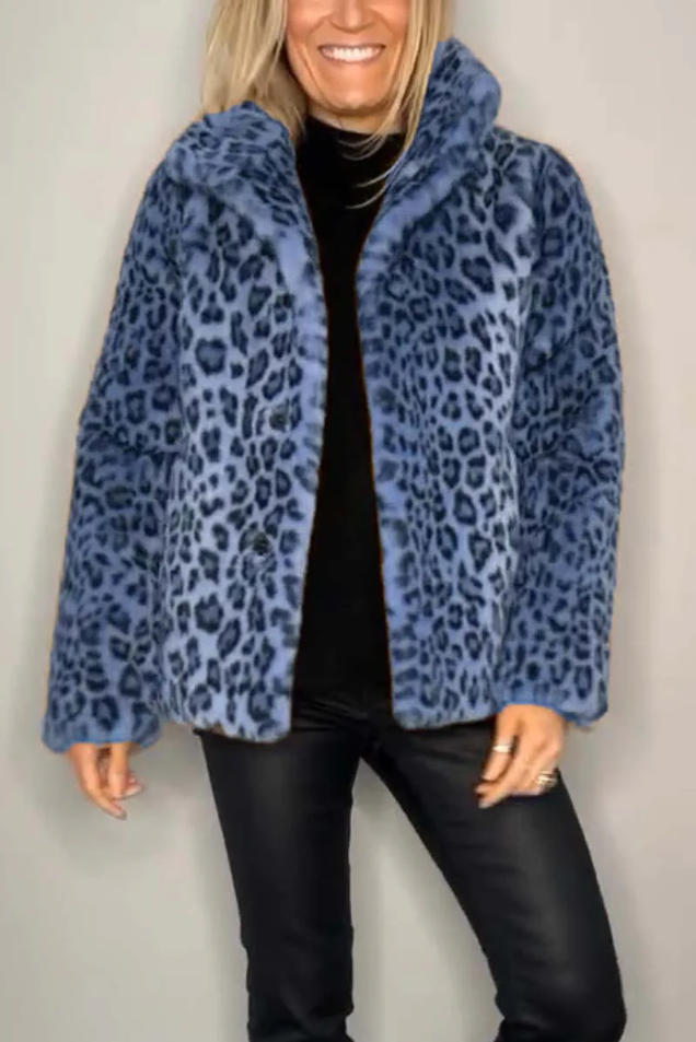 R&B | Klassieke Dames Winterjas Met Luipaardprint