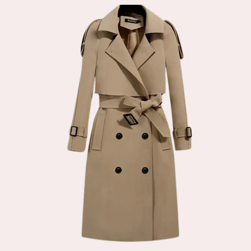 R&B | Eleganter Langer Trenchcoat für Damen