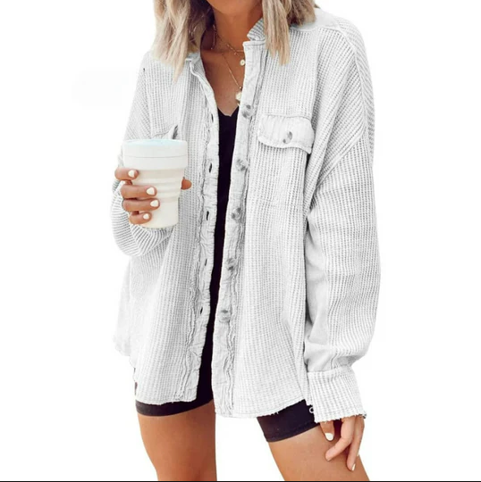 R&B | Cordjacke Mit Unregelmäßiger Kapuze