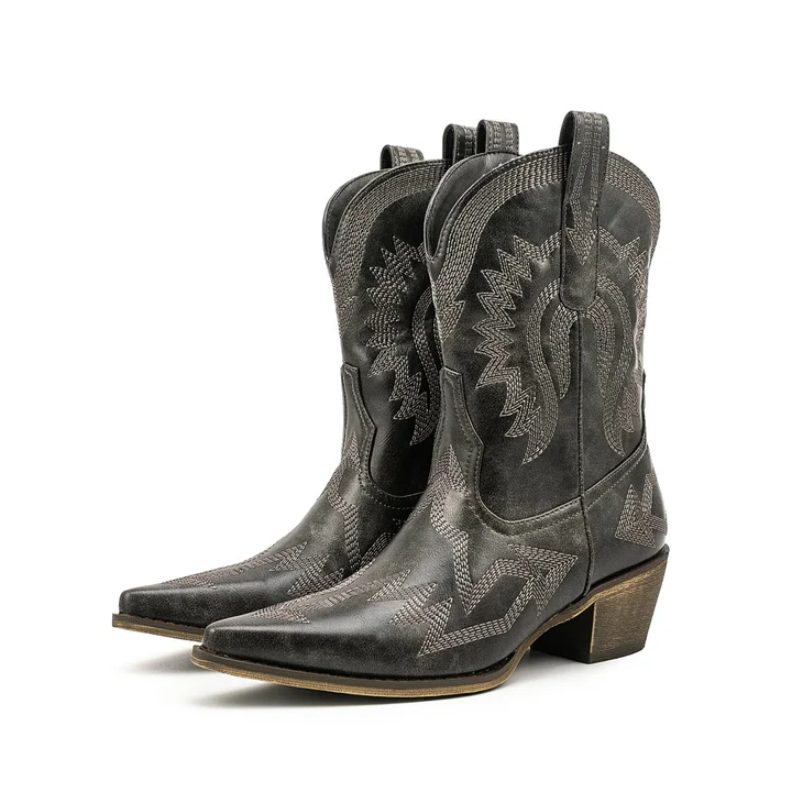 R&B | Klassische Western-Cowboystiefel Aus Leder für Damen