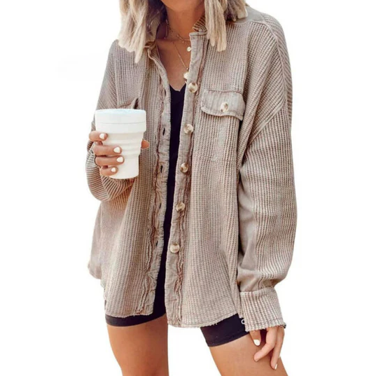 R&B | Jacke Aus Baumwollcord mit Unregelmäßiger Kapuze