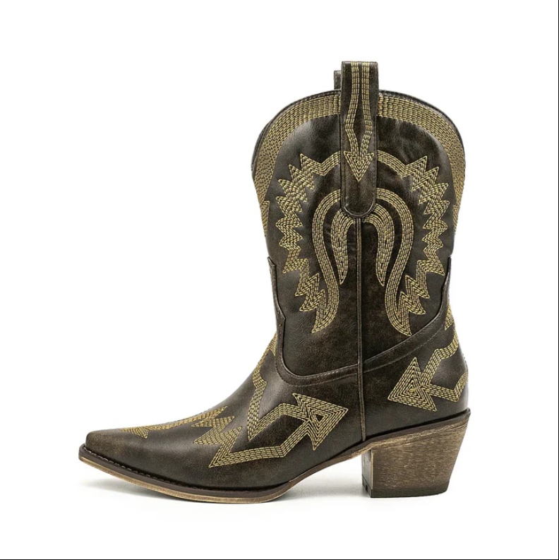 R&B | Klassische Western-Cowboystiefel Aus Leder für Damen