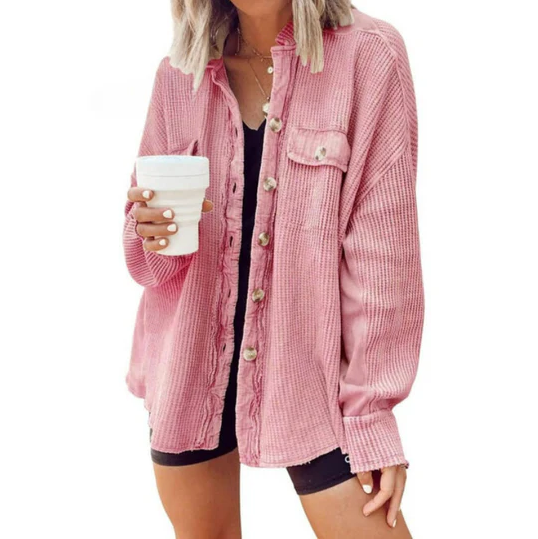 R&B | Cordjacke Mit Unregelmäßiger Kapuze