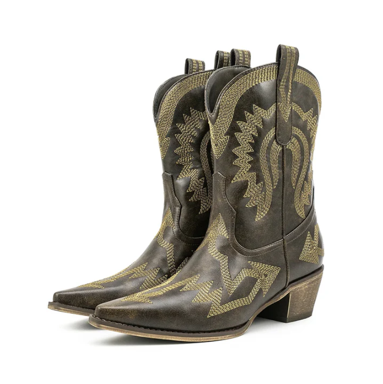 R&B | Klassische Western-Cowboystiefel Aus Leder für Damen