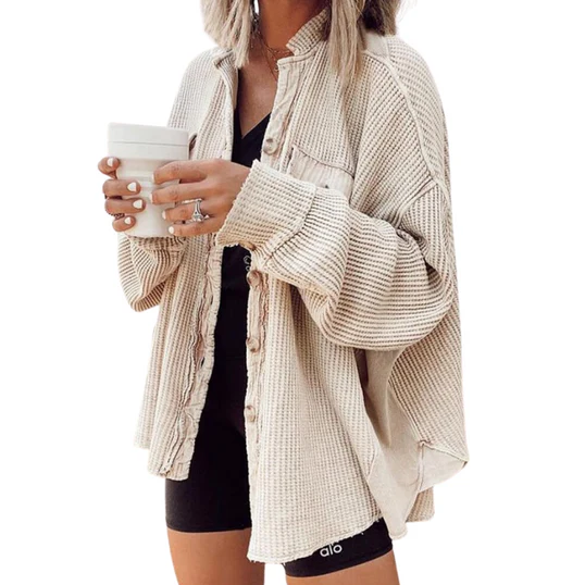 R&B | Cordjacke Mit Unregelmäßiger Kapuze