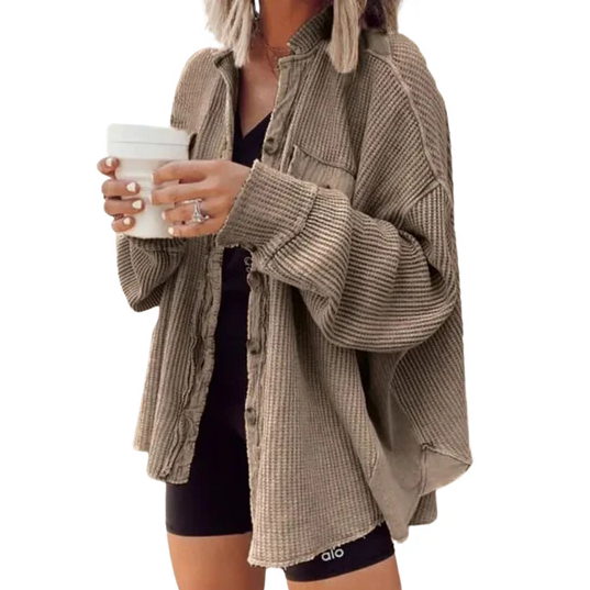 R&B | Cordjacke Mit Unregelmäßiger Kapuze