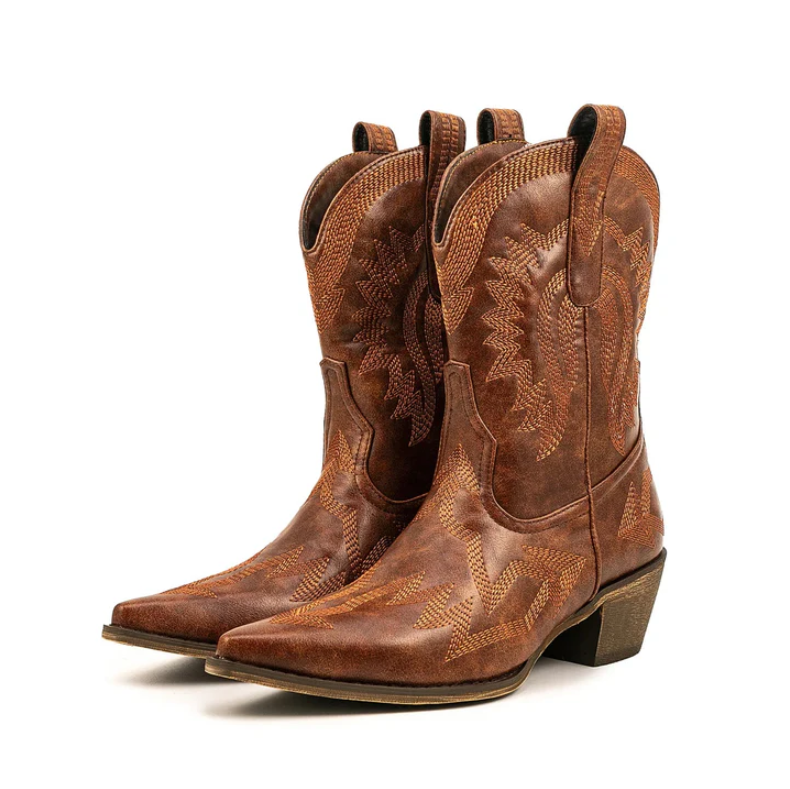 R&B | Klassische Western-Cowboystiefel Aus Leder für Damen