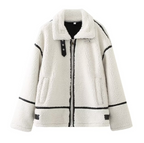 R&B | Kurze Damenjacke mit Teddyfell