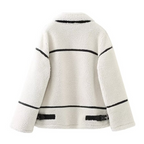 R&B | Kurze Damenjacke mit Teddyfell