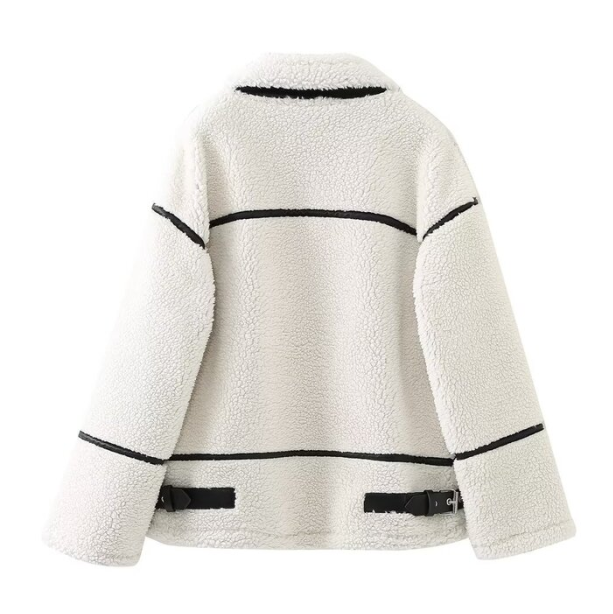 R&B | Kurze Damenjacke mit Teddyfell