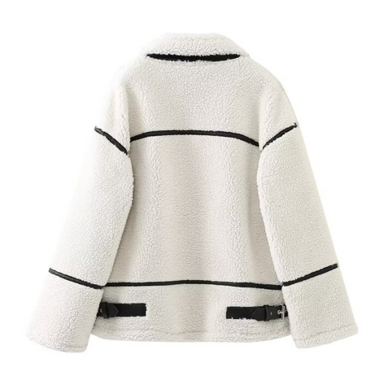 R&B | Kurze Damenjacke mit Teddyfell