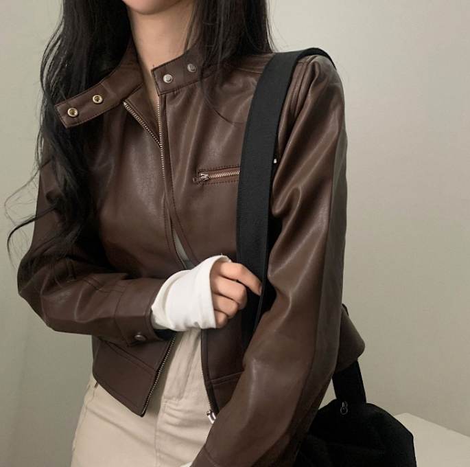 R&B | Retro-Reißverschlussjacke mit hohem Kragen