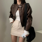 R&B | Retro-Jacke mit Stehkragen und Reißverschluss