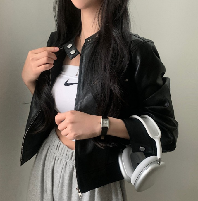 R&B | Retro-Reißverschlussjacke mit hohem Kragen