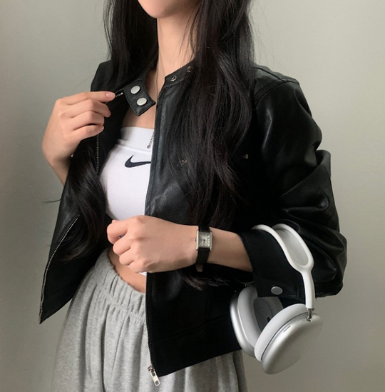 R&B | Retro-Reißverschlussjacke mit hohem Kragen