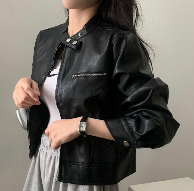 R&B | Retro-Reißverschlussjacke mit hohem Kragen