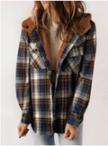 EB- Karierte Jacke mit Kapuze