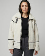 R&B | Kurze Damenjacke mit Teddyfell