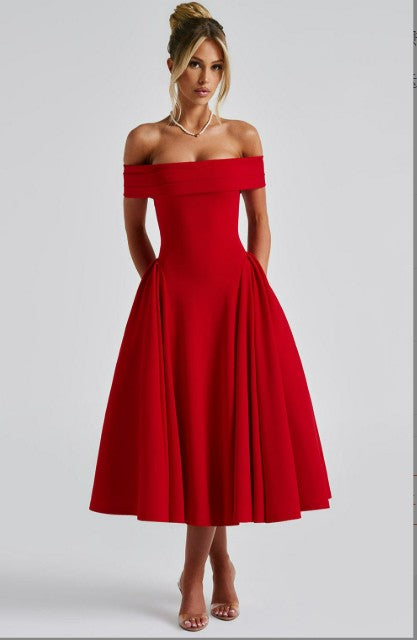 R&B | Midi-Kleid Elegant Blau