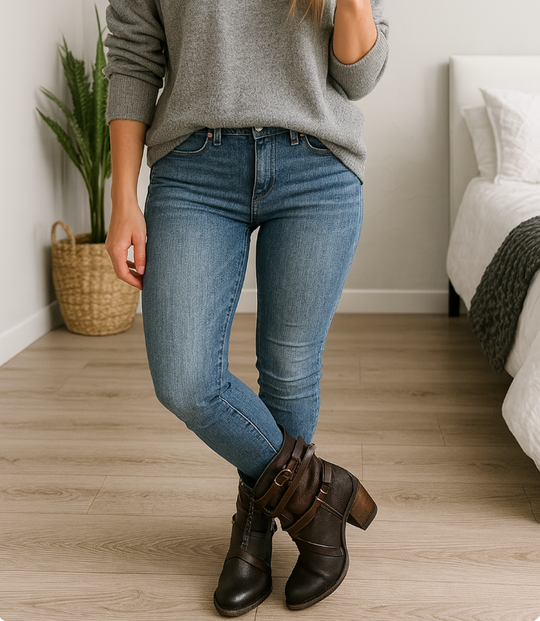 Damen Ankle Boots mit Vintage-Charme & modernem Absatz R&B