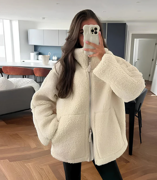 R&B | Damen Sherpa Reißverschlussjacke