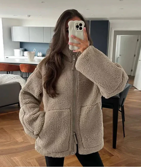 R&B | Damen Sherpa Reißverschlussjacke