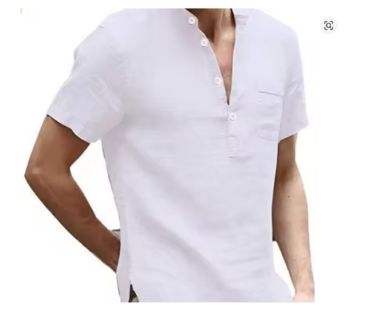 R&B | Lässiges Sommer-Leinen-T-Shirt
