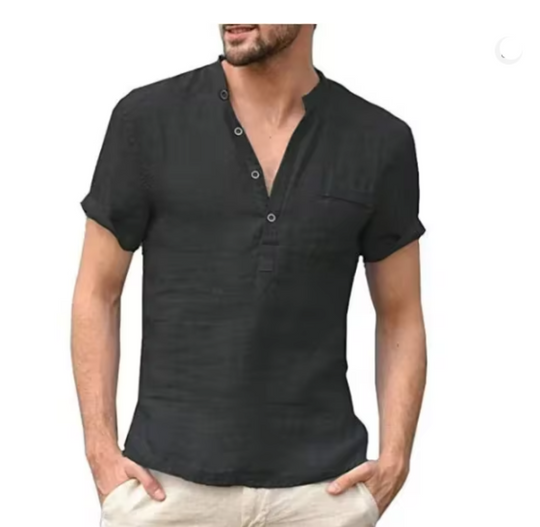 R&B | Lässiges Sommer-Leinen-T-Shirt