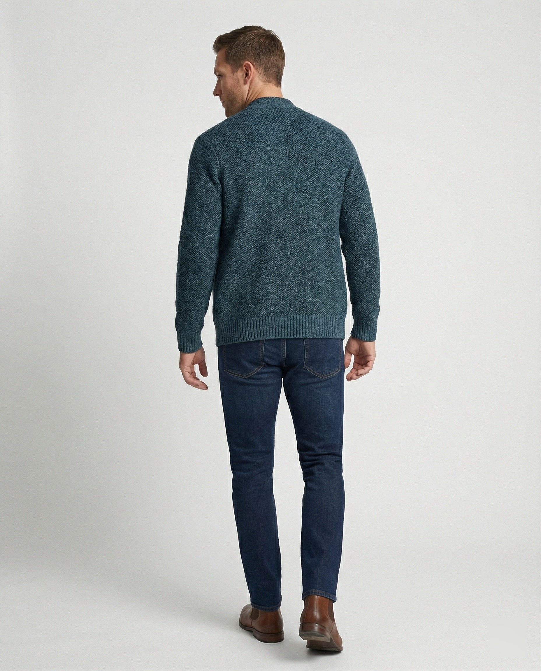 Herren Strickjacke kariert elegant