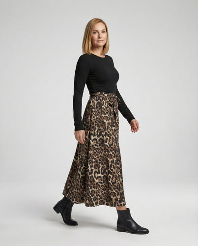 Damen Maxirock mit Print Sommer