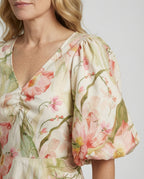 Damen Sommerkleid A-Linie mit Kimonoärmeln
