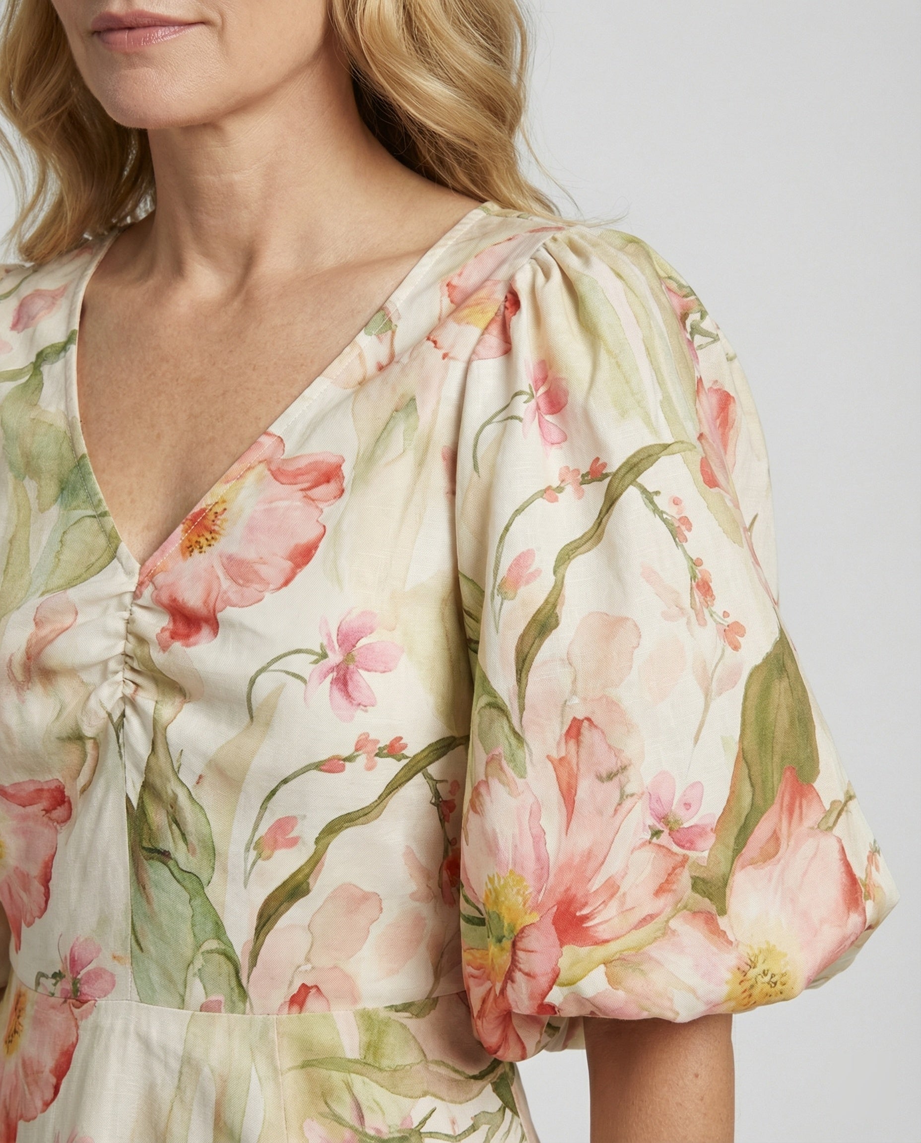 Damen Sommerkleid A-Linie mit Kimonoärmeln