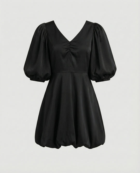 Damen Sommerkleid A-Linie mit Kimonoärmeln