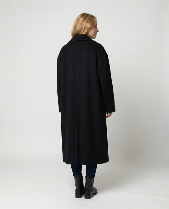 Damen Eleganter Oversized Wollmantel mit Taschen & Komfort | R&B